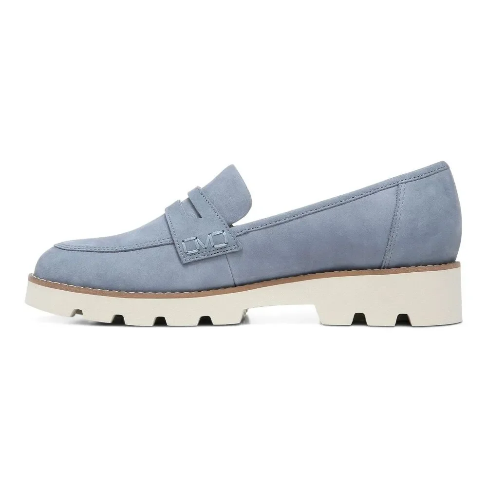 Vionic Light Blue Suede Penny Loafers - Picture 2 of 12